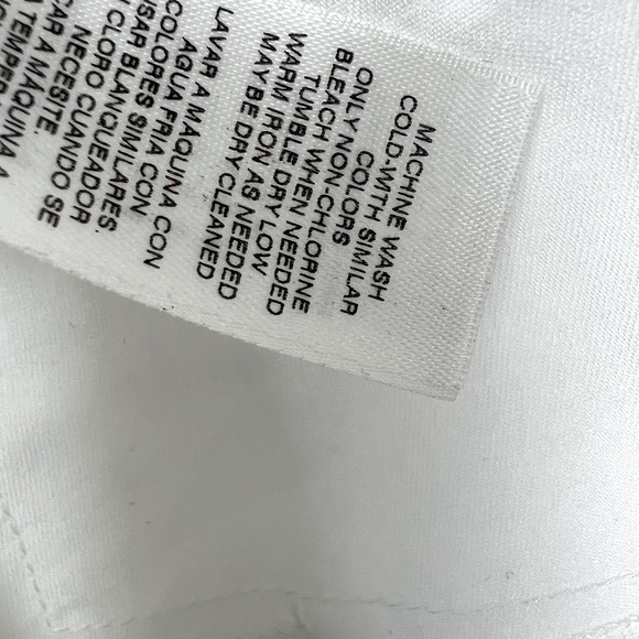 NWT WHBM White Cropped Zip Front Lace Up Jacket, Size 2 - Picture 11 of 11